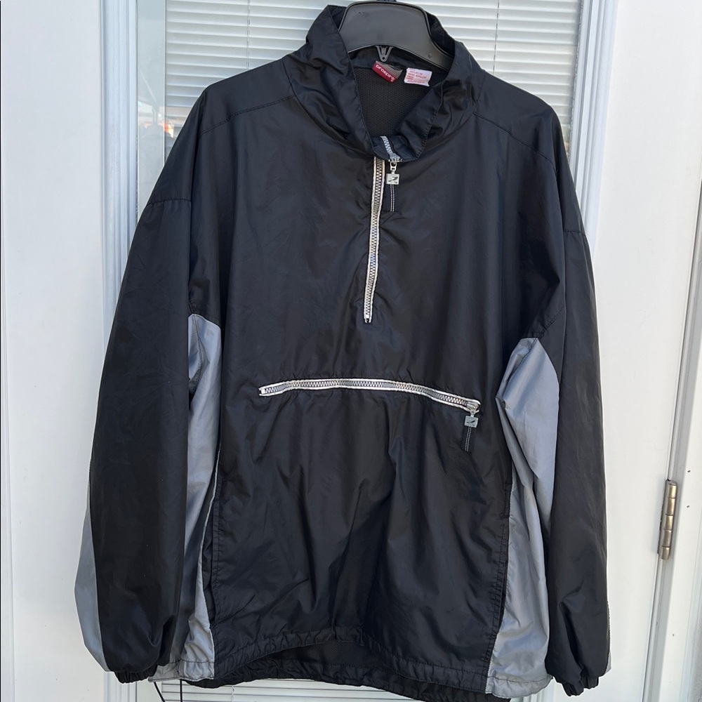 PROSPIRIT Men’s Lightweight Windbreaker Jacket. Black & Gray SZ: L